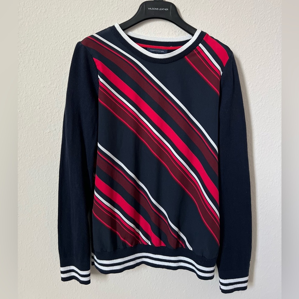 Tommy Hilfiger Sweater with Woven Front Size XS